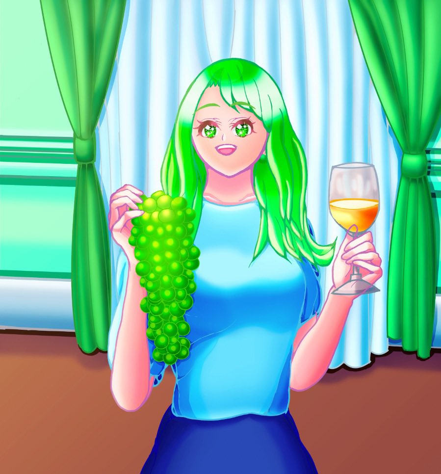 「シャインマスカットの季節」
#創作 #オリジナル #oc
#絵描きさんと繋がりたい
#秋の創作クラスタフォロー祭り
#イラスト好きな人と繋がりたい
#デジタルイラスト