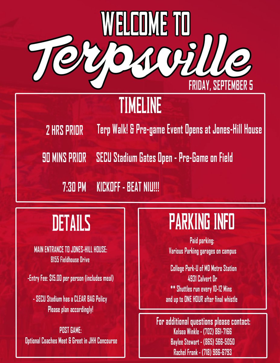 I will be at Maryland tomorrow! Extremely excited to be visiting. Go Terps !🐢
<a href="/WillVapreps/">Will Vapreps Garlick</a> <a href="/CoachLocks/">Michael Locksley</a> <a href="/Aazaar23/">COACH AAZAAR@UMD</a> <a href="/TerpsFootball/">Maryland Football</a> <a href="/BrianDohn247/">BrianDohn247</a> <a href="/CoachOvertonJ/">Jeffrey Overton Sr.</a> <a href="/OvertonDarryl/">Darryl Overton</a>