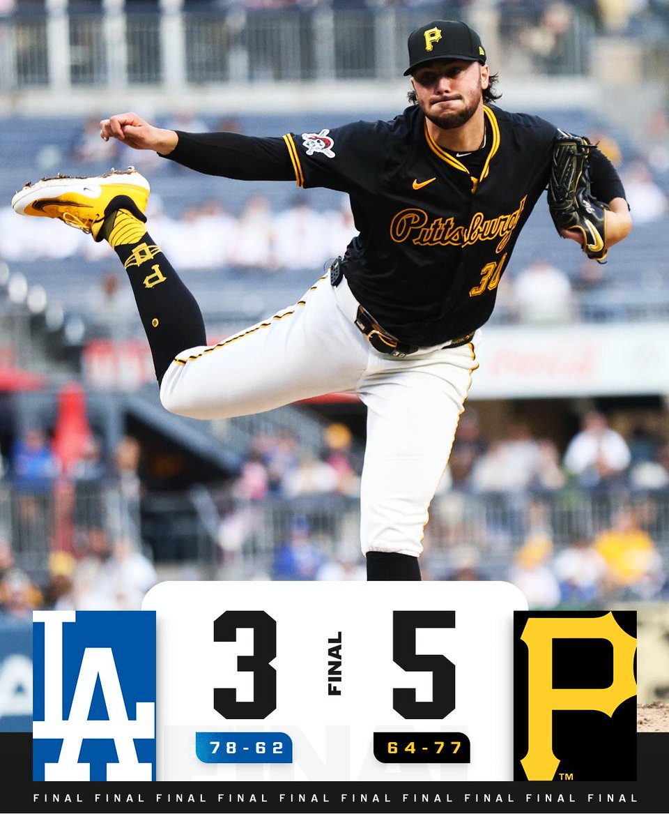 RAISE THE JOLLY ROGER 🏴‍☠️

The <a href="/Pirates/">Pittsburgh Pirates</a> SWEEP the Dodgers!