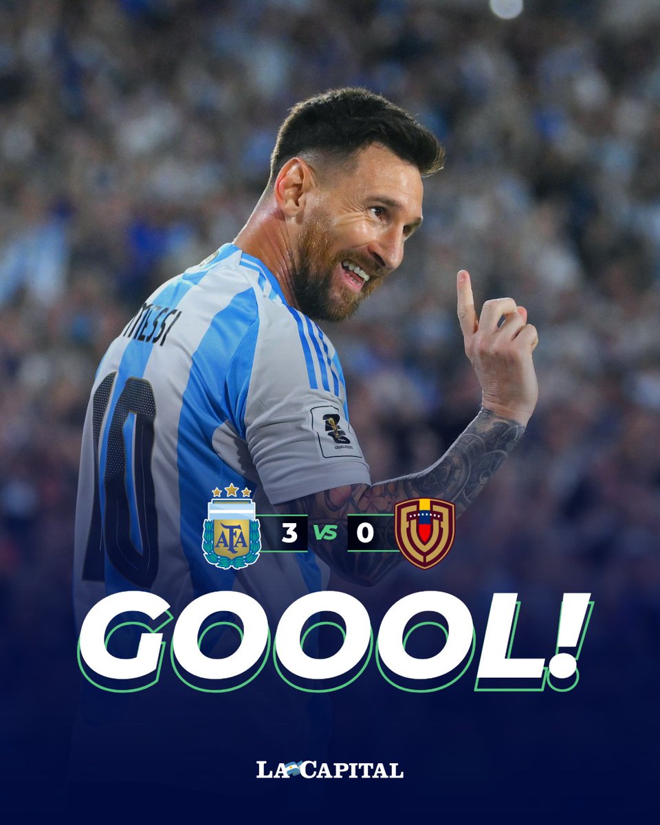 ⚽🇦🇷 ¡GOOOL DE ARGENTINA! ¡DOBLETE DEL MEJOR JUGADOR DEL MUNDO!

Argentina 3 - Venezuela 0