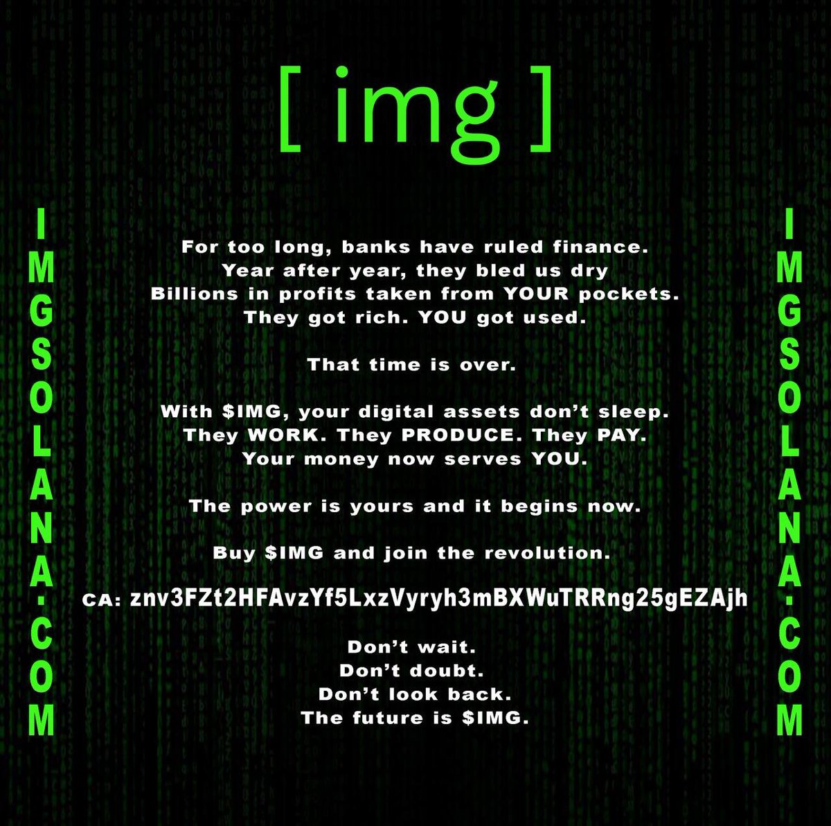 $img pays you just to hold! <a href="/img_protocol/">Infinite Money Glitch - $IMG</a>

This is not financial advice #ad