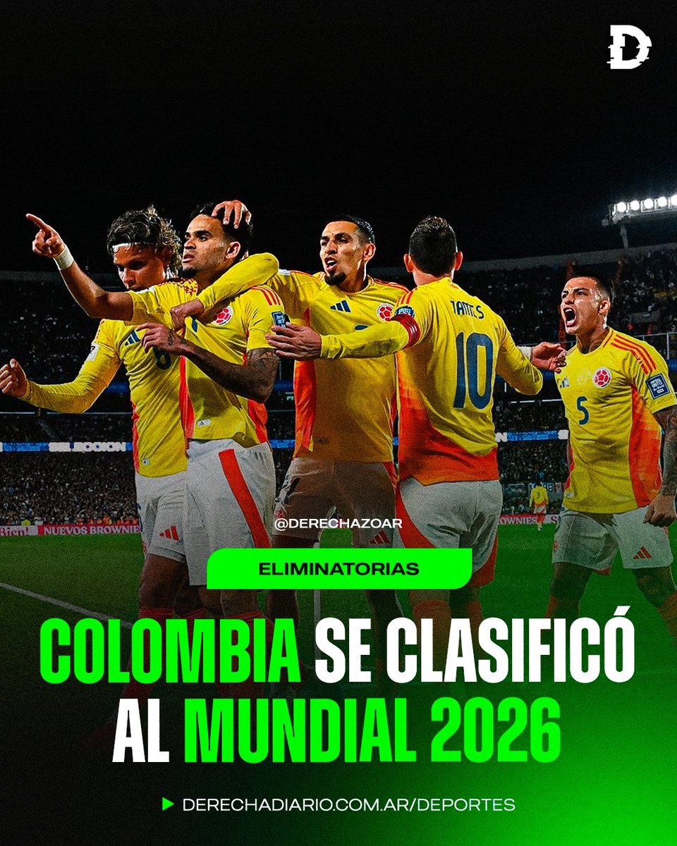 Derechazo on X: "🇨🇴🚨 COLOMBIA CLASIFICÓ AL MUNDIAL 2026.  https://t.co/j2I43j2QDf" / X