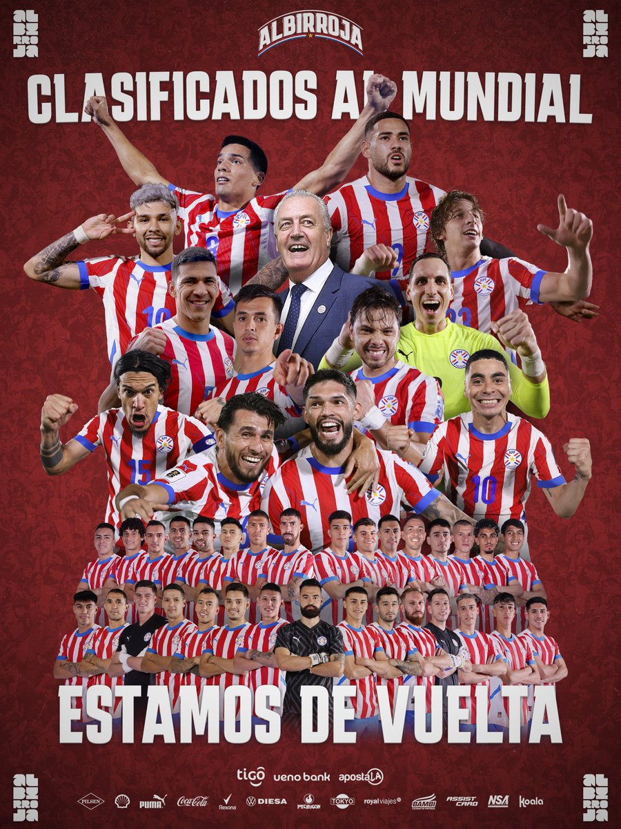 🔝🇵🇾 ¡¡OTRA UTOPÍA DE ALFARO!!

 ✅ Paraguay igualó 0-0 con Ecuador (los de Beccacece ya estaban clasificados) por la fecha 17 de las Eliminatorias sudamericanas y sacó pasajes al Mundial 2026

ℹ️ HISTÓRICO: la Albirroja no se clasificaba a la Copa del Mundo desde ¡2010!
