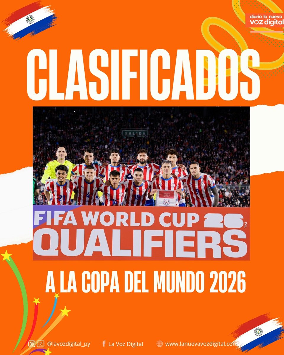 🇵🇾😭✨ ¡HISTÓRICO! PARAGUAY CLASIFICADO AL MUNDIAL 2026 🌎⚽🎉

Después de 16 años de espera, la Albirroja vuelve a decir presente en la máxima cita del fútbol. ¡El Defensores del Chaco explotó de emoción con este logro que une a todo un país! ❤️🤍💙

⬇️