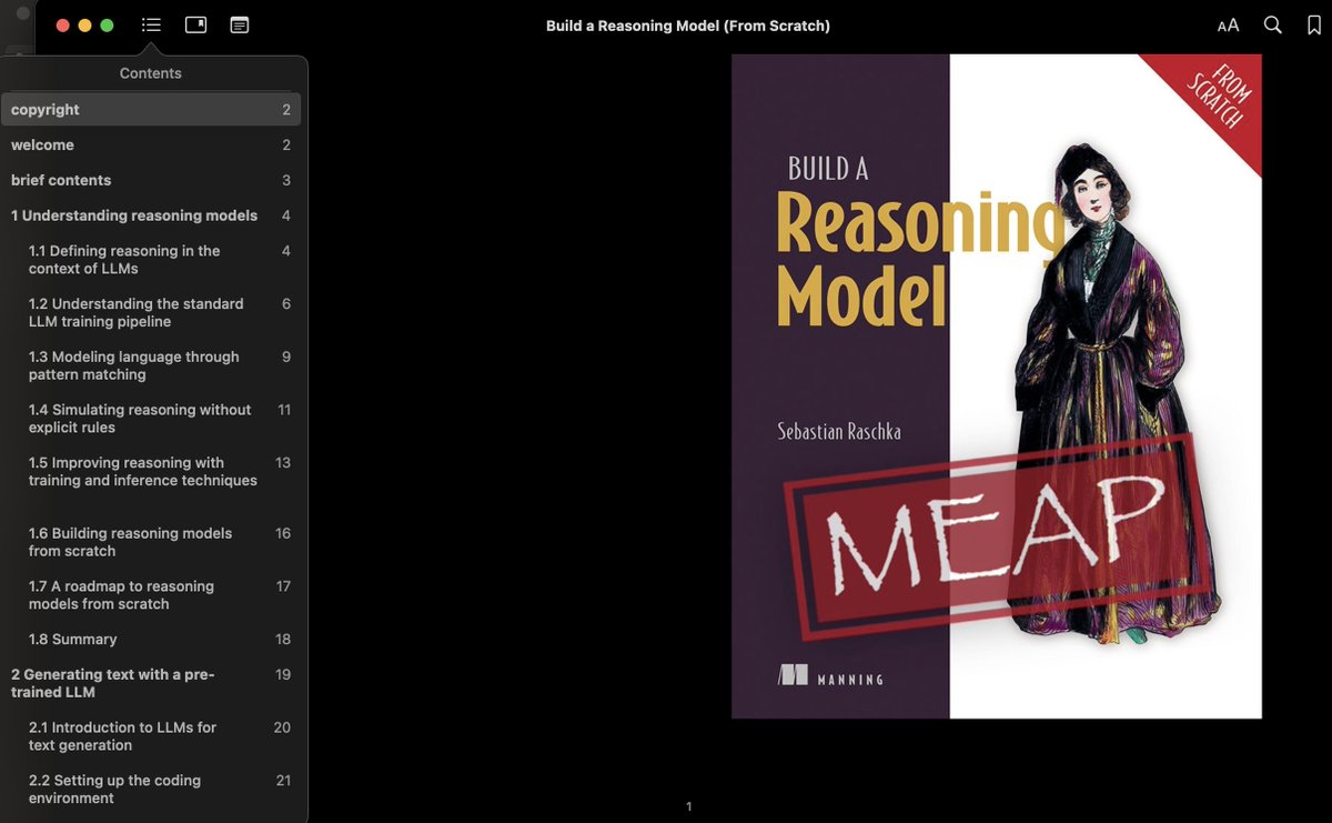 Haven’t been excited for a technical book for a while. Just got <a href="/rasbt/">Sebastian Raschka</a>'s new book "Build A Reasoning Model". Can't wait to dive in! 🤩