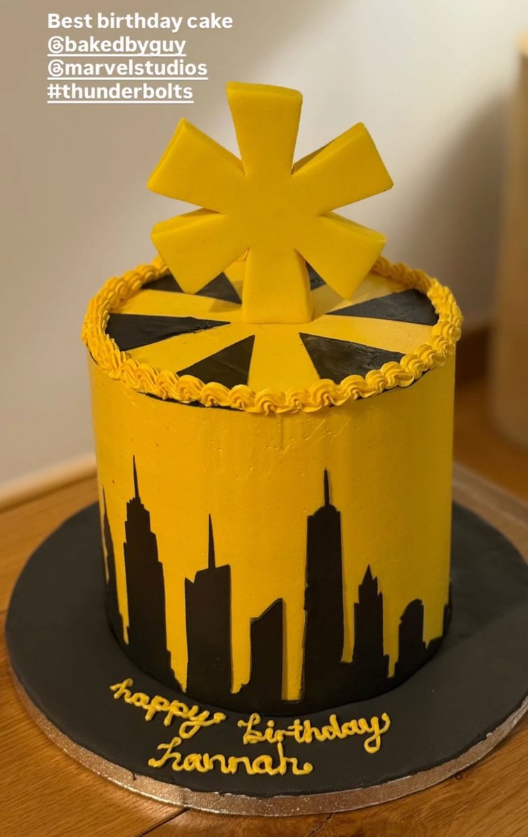 cosmic_marvel's tweet photo. Hannah John-Kamen shares photos of her ‘THUNDERBOLTS*’-themed birthday cake. https://t.co/vPnbJbkiTp