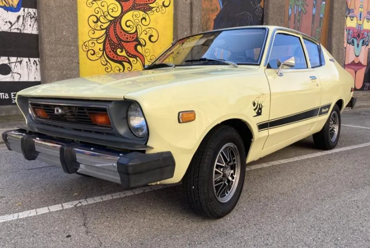 douglarson's tweet photo. @Rainmaker1973 Buddy in HS had a 210. Fun car. Photo credit theclassicvaluer .com https://t.co/4efrmD6sKW