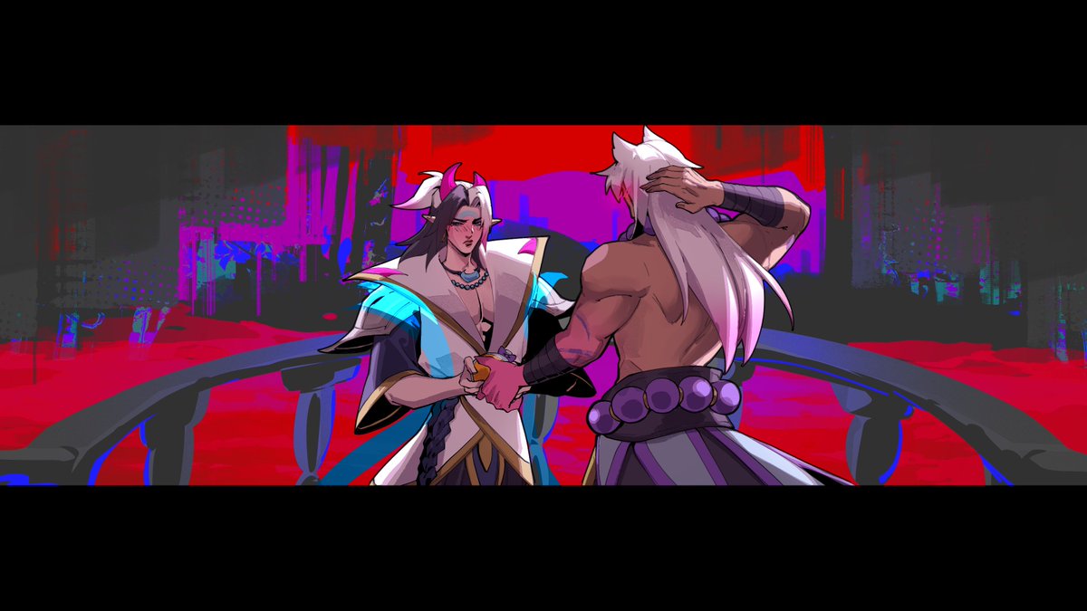 hades_sett's tweet photo. Progression scene of Aphelios' romance route in the Sett / Hades Mod
#settphel https://t.co/j3q4d7qqQA
