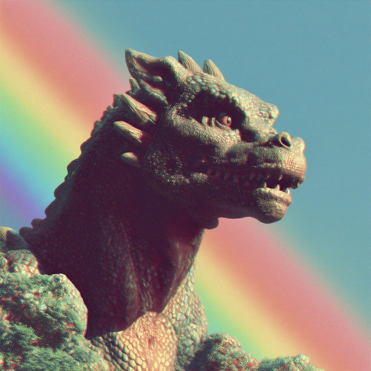 PolygonStreet's tweet photo. 🌈 🐲#aiart #fantasyart #rainbow #dragon #midjourney https://t.co/YZX5RKvkcu
