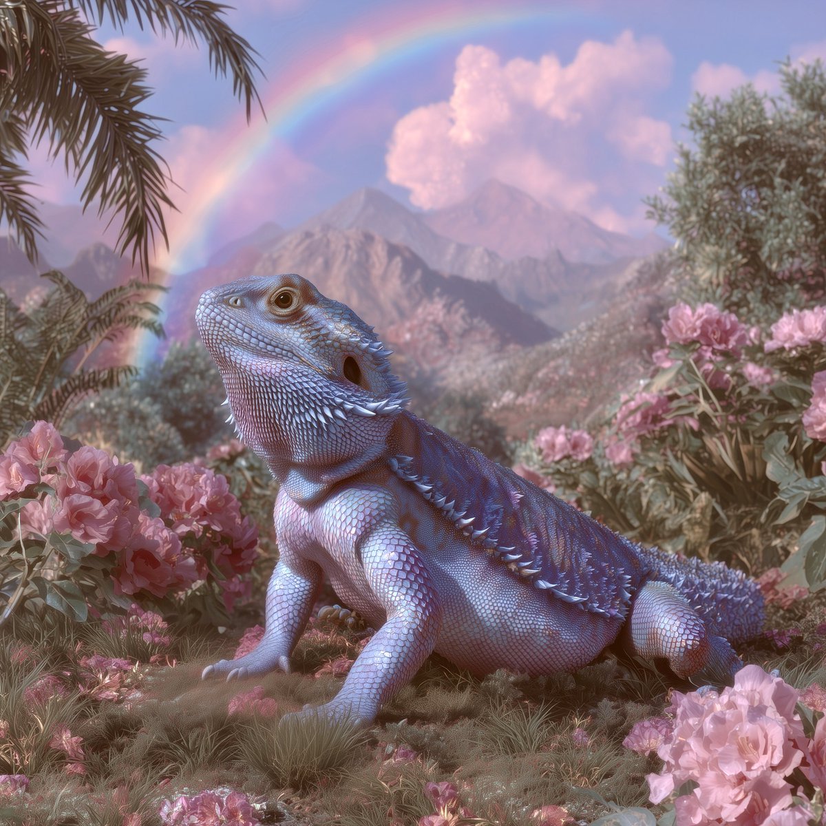 PolygonStreet's tweet photo. 🌈 🐲#aiart #fantasyart #rainbow #dragon #midjourney https://t.co/YZX5RKvkcu