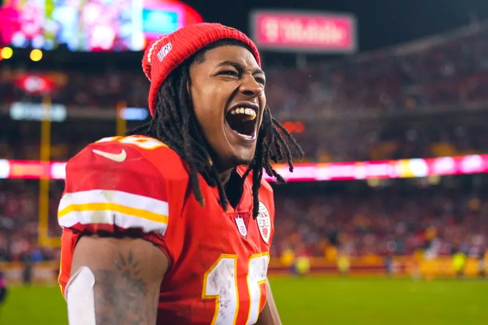 SleeperNFL's tweet photo. Chiefs RB Isiah Pacheco on 2025, via @goldmctNFL:

“I’m on a revenge tour. If you know what revenge means, you know what a tour is. That’s my goal.” 🔥

The contract year is undefeated. https://t.co/OQpsD7DLBM