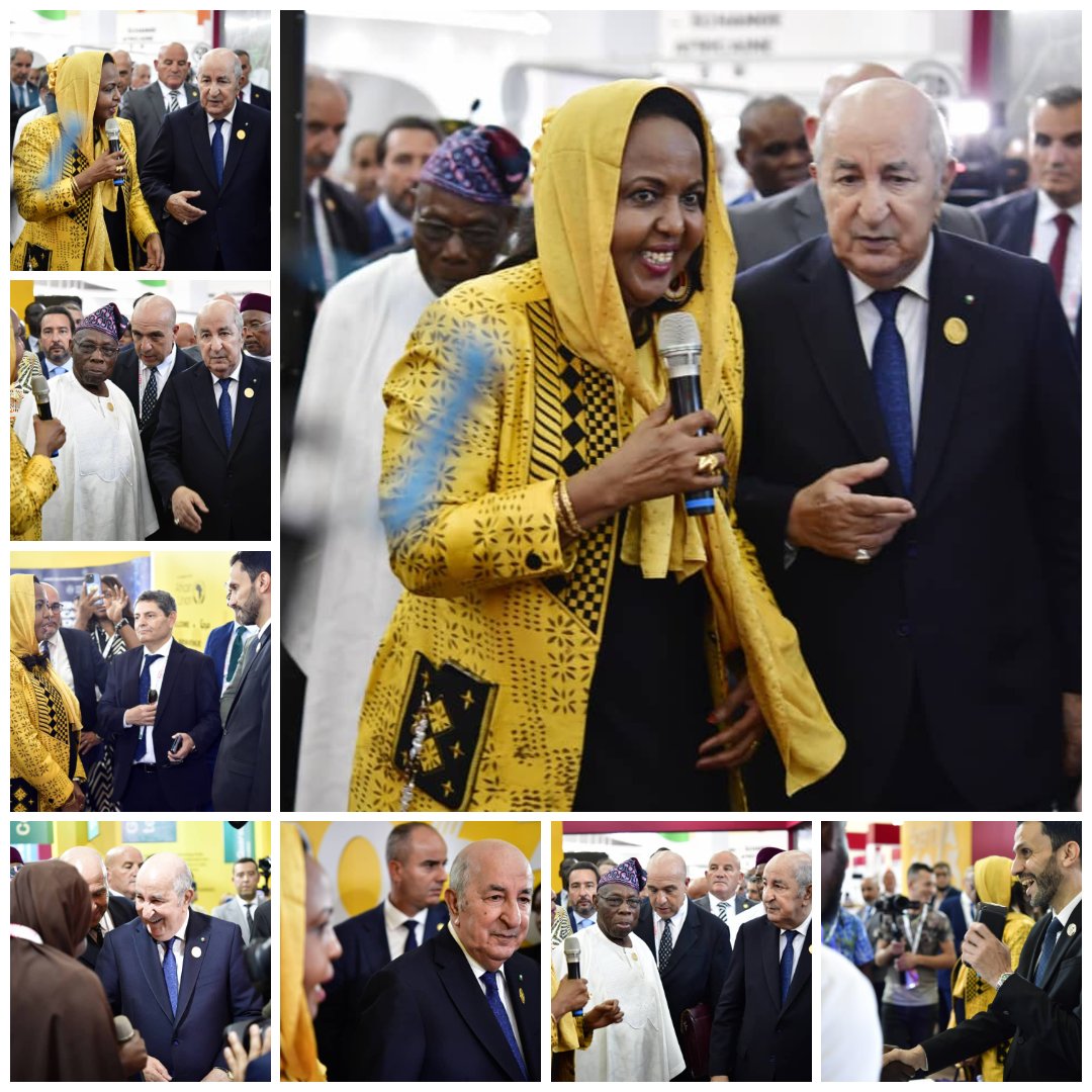 AU_ETTIM's tweet image. 🇩🇿At SAFEX, the Presidential visit inaugurated the fairground and toured the AU Village, where the AU Start-Up &amp;amp; #AWIP Pavilions were highlighted. 🚀✨ #AUatIATF2025 #AfCFTA #Agenda2063
