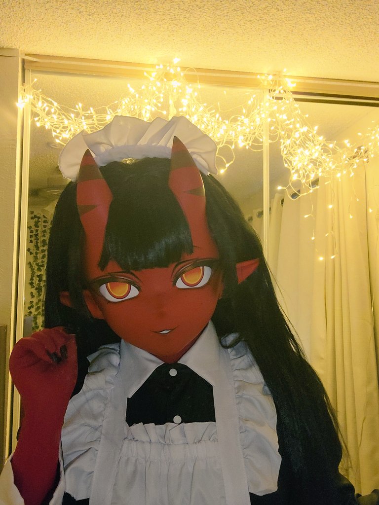 mystkig's tweet photo. Took a long break here, but might be dressing up soon again. 

This dress was maid for Meru 😈 https://t.co/goRyfk62wz