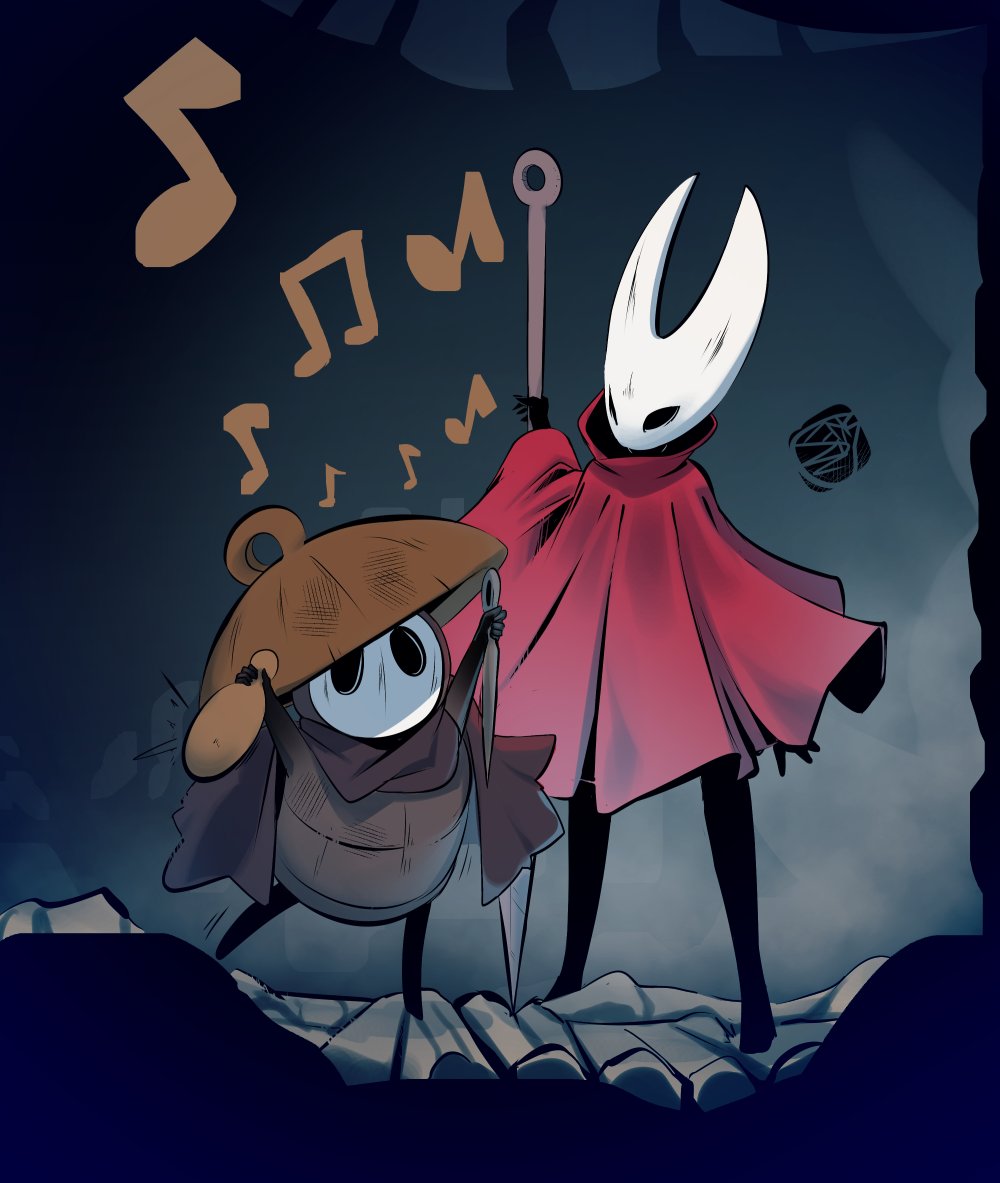 If you've managed to pass the steam boss and get #Silksong . Remember to protect the precious baby. #silksongfanart