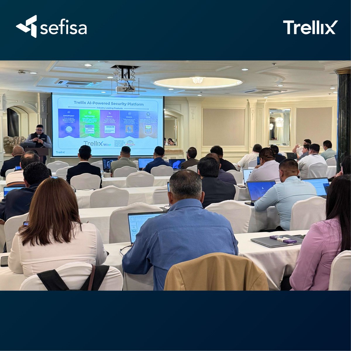 SefisaCA's tweet photo. 🚀¡Gracias a todos por formar parte de la Experiencia CTF junto a nuestro partner  @Trellix  ! 
Exploramos la defensa estratégica en redes, discutiendo la visibilidad y control basada en riesgos.🌐
🔒Continuamos fortaleciendo la misión hacia un futuro digital más seguro🔒 https://t.co/78o0nHEhHf