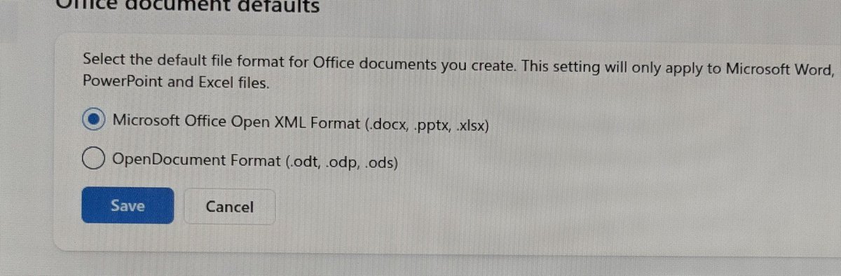 good to know that you can create files in open document format while using #Microsoft365 subscription