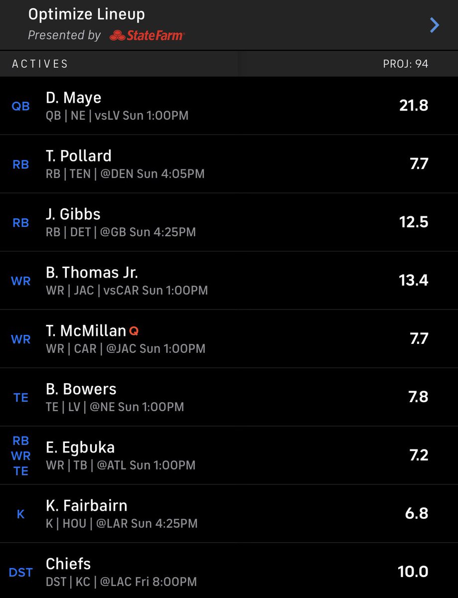 HarrisonLunden's tweet photo. @gibbygoatt My 14 Man Team https://t.co/mkvJ8KsNlr