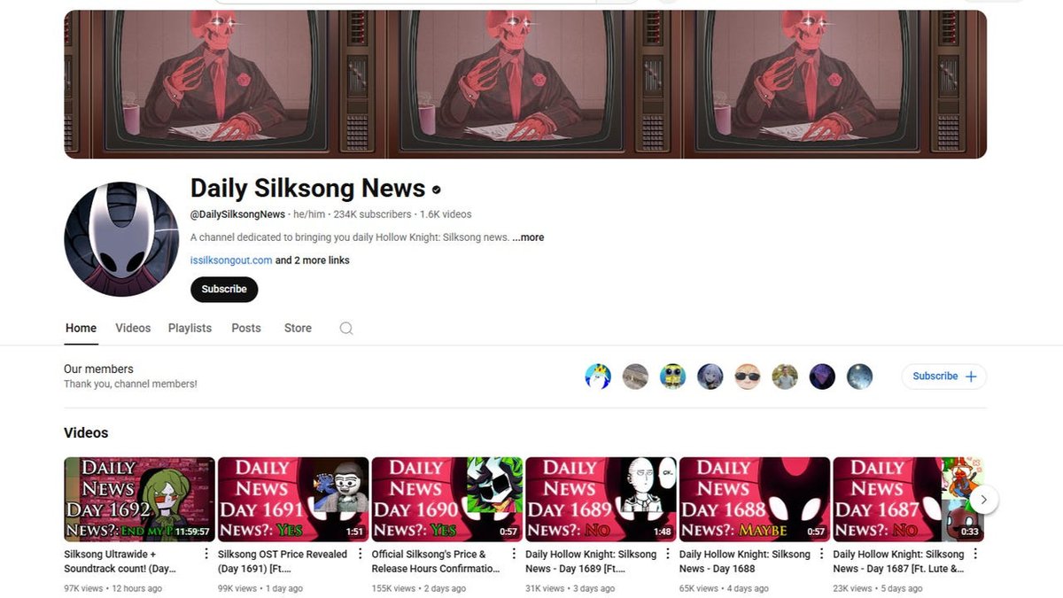 After 1,693 days of videos, the Hollow Knight superfan behind the YouTube channel Daily Silksong News tells IGN he can finally rest. bit.ly/3UVVowV