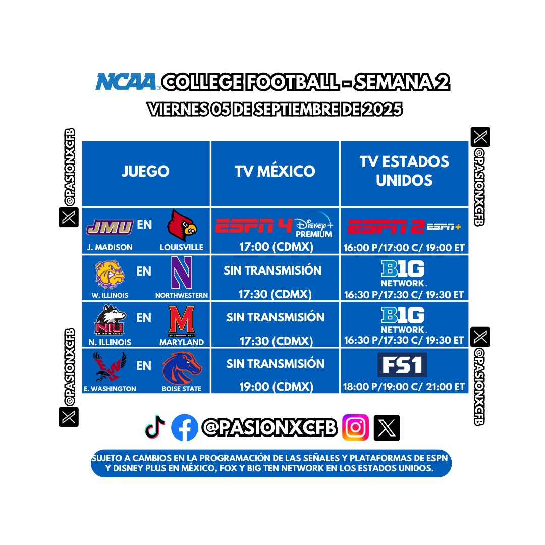 Pasión X College Football tweet media