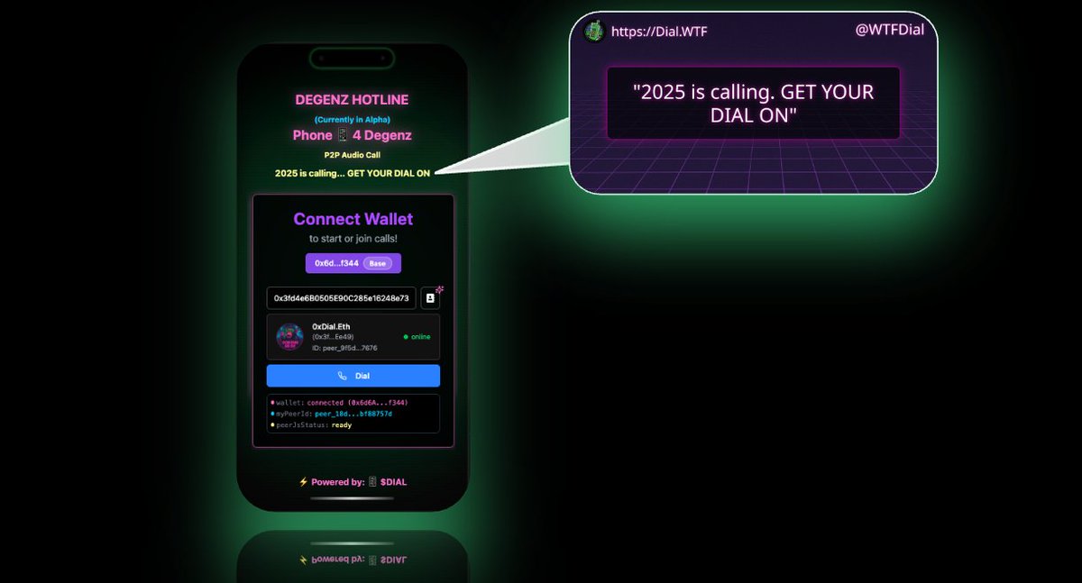 Wallet to Wallet,
Super-Safu,
Hyper-Financialized.
Before you send, Dial.WTF to verify.

Are you ready to Slide up into the WMs?