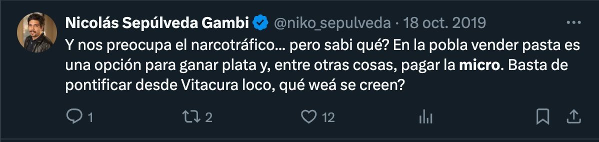 🔴 CONFIRMADO: Uno de los periodistas autores del reportaje de Chilevisión está a favor del narcotráfico. Hay que investigarlo y citarlo a declara a fiscalía. 

<a href="/PDI_CHILE/">PDI Chile</a>