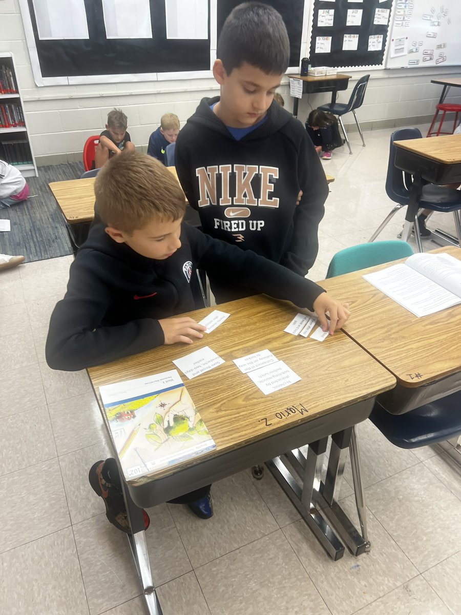 d61kirk's tweet photo. Starting reading Small Steps today and worked on putting events in chronological order! Working hard in 4JK! #d61learns @D61Lace https://t.co/Ybe2z6S1Mn