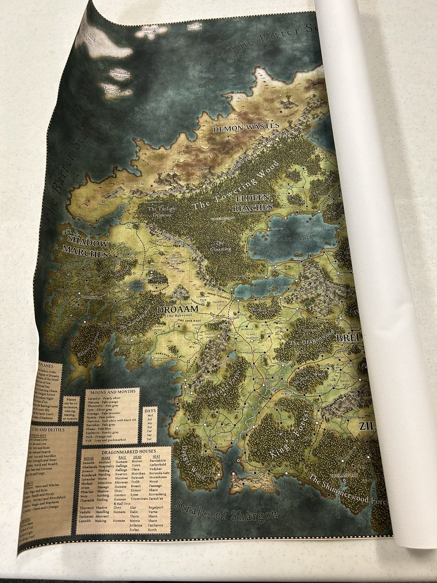 DungeonNoir's tweet image. I have shown off my Eberron cloth map from @GeekifyInc before I think!