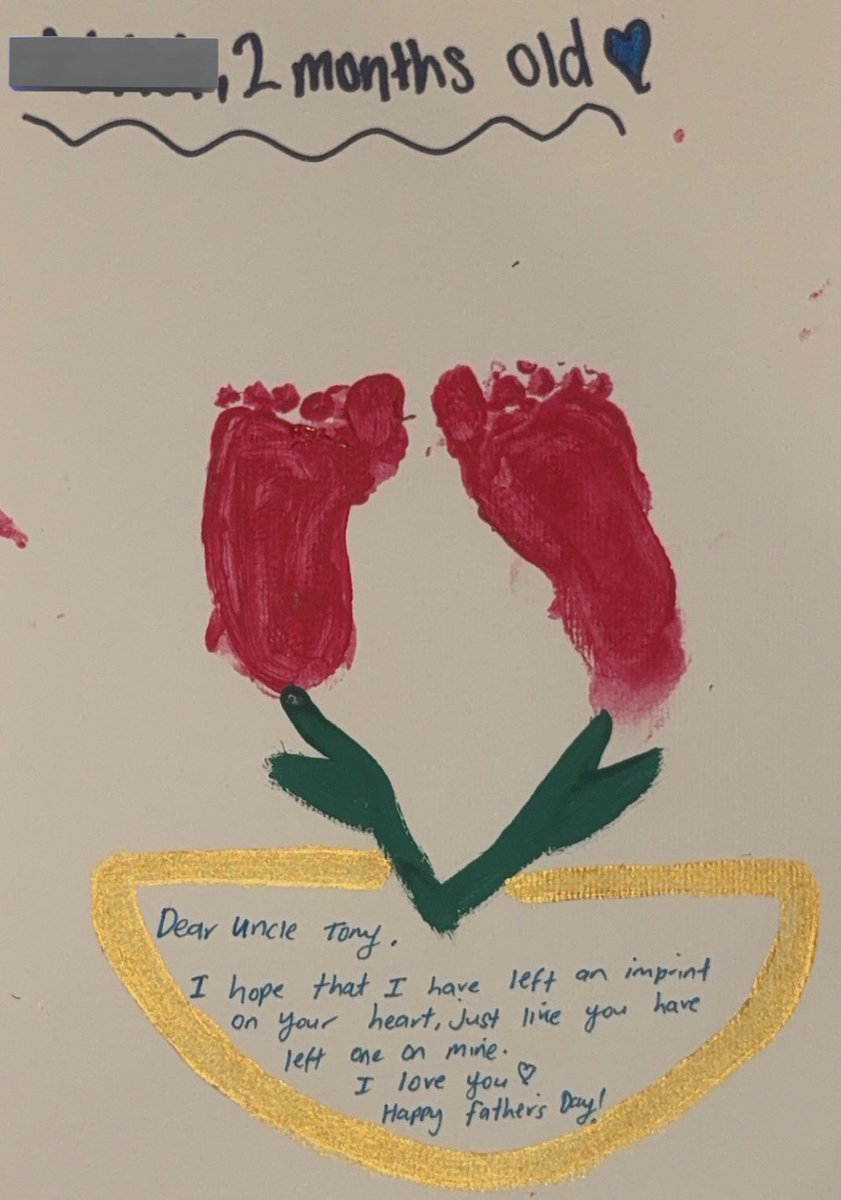 Creative arts and painting with my 2 months old for Father’s Day. Blessed with all the fathers and father figures in the world. You really help shape the lives of our children 🤍 - #TeacherTwitter