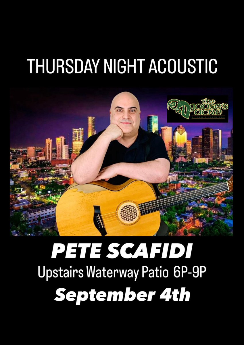 TheGoosesAcre1's tweet photo. #Thursday at #TheGoose
Select #Appetizers Special
Until 7P  *Dine-In Only Offer*

#LiveAcoustic  🎸 6P-9P

FREE #Bingo  followed by 
#Karaoke 9:30P-2A
Fun #Prizes Lucky Winners

https://t.co/DsTl4xhTeD 

#WaterwayDining #WoodlandsTX #SpringTX #ConroeTX #IrishPub https://t.co/fwxpnoPG8s