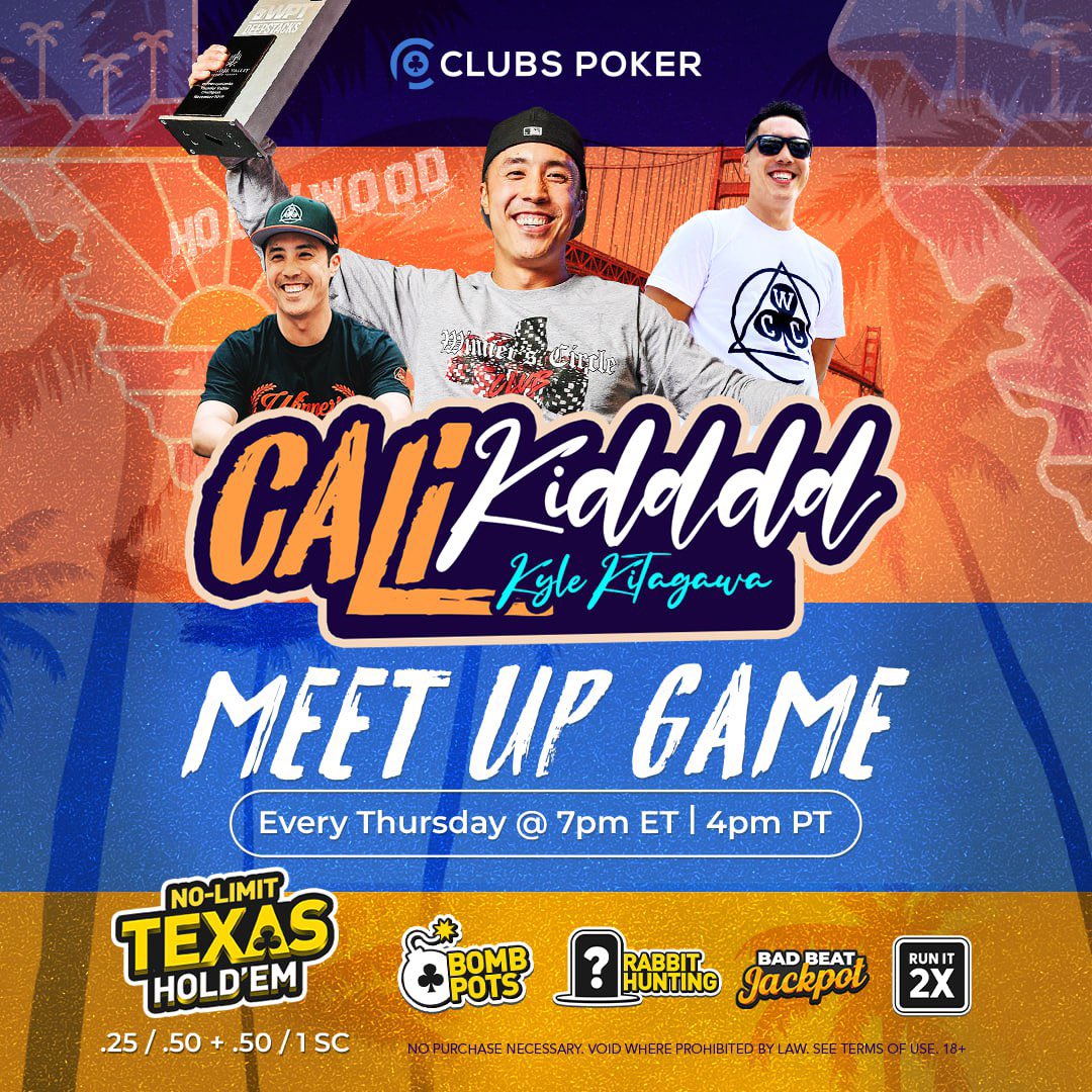 Cali_Kidddd Thursday on <a href="/playonclubs/">Clubs Poker</a> LFG!! 

play.clubs.poker/d/?bonusCode=C…