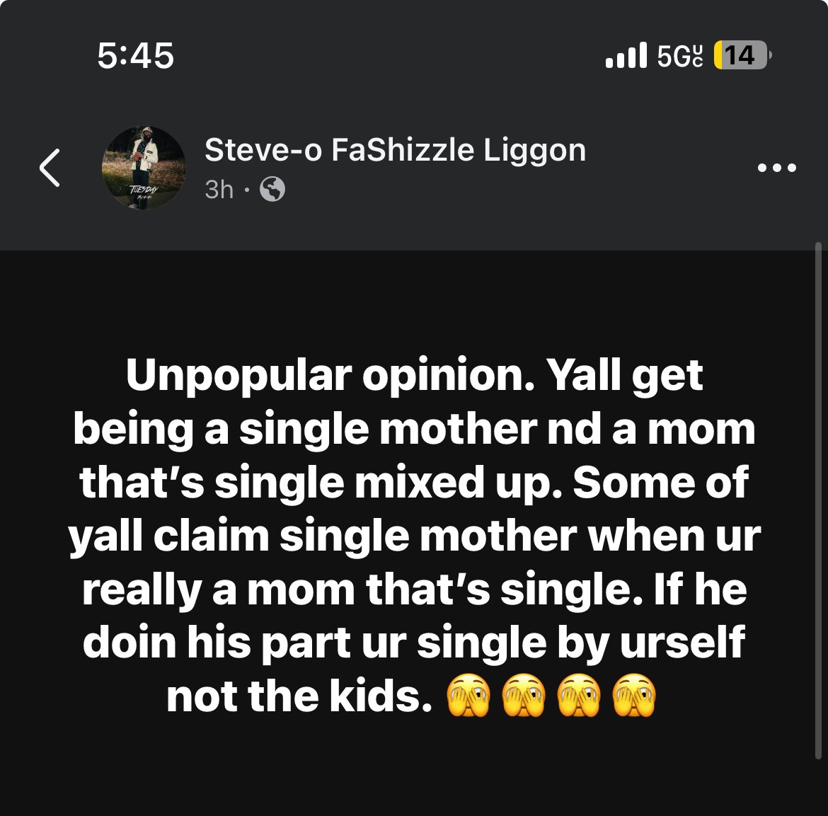 Let’s talk about it cuz I got fb in a uproar lol