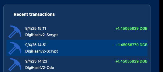 Jared Tate ©️ (@jaredctate) on Twitter photo Yay! We just mined 2 $DGB v8.26 Scrypt blocks! All we need now is to test mine a Skein block on mainnet to 100% confirm all 5 algos mining on DigiByte blockchain. I am very happy with current state of v8.26. 🚀 Help us mine Skein! digihash.digibyte.io/stats Yay! We just mined 2 $DGB v8.26 Scrypt blocks! All we need now is to test mine a Skein block on mainnet to 100% confirm all 5 algos mining on DigiByte blockchain. I am very happy with current state of v8.26. 🚀 Help us mine Skein! digihash.digibyte.io/stats