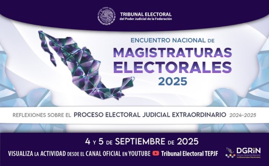 ¡Es hoy! Conéctate al segundo día del Encuentro Nacional de Magistraturas Electorales 2025.

▶️Sigue la transmisión #EnVivo a través del enlace: youtube.com/live/mM-KRLOvL…