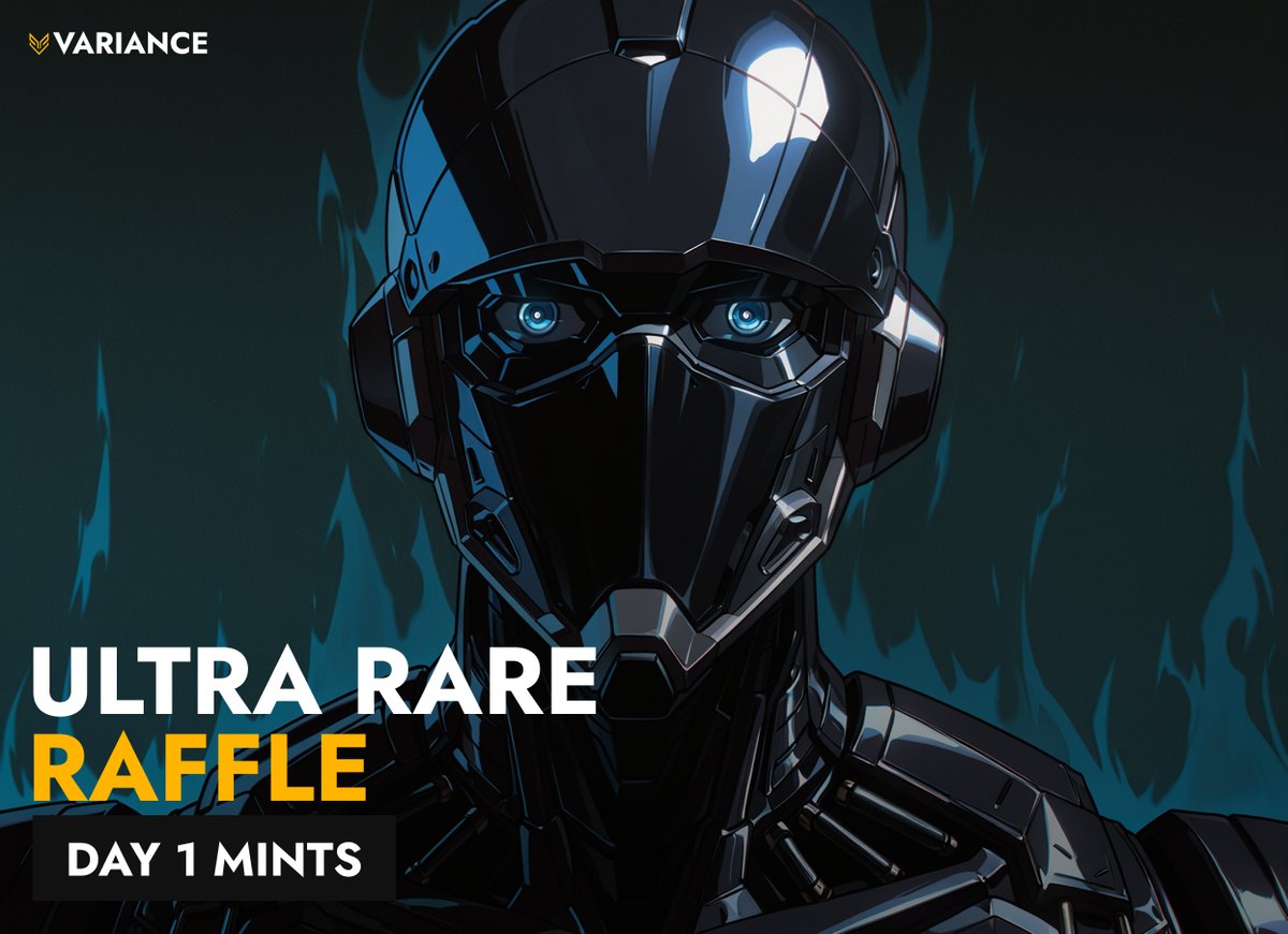 Ultra Rare Airdrop could be in your future 👀

HOW TO ENTER
- Mint at least 1 Variant
- Every mint is a raffle ticket
- Tickets don't carry over to next day

Winner announced every day.

Mint👇
playvariance.com/en/mint