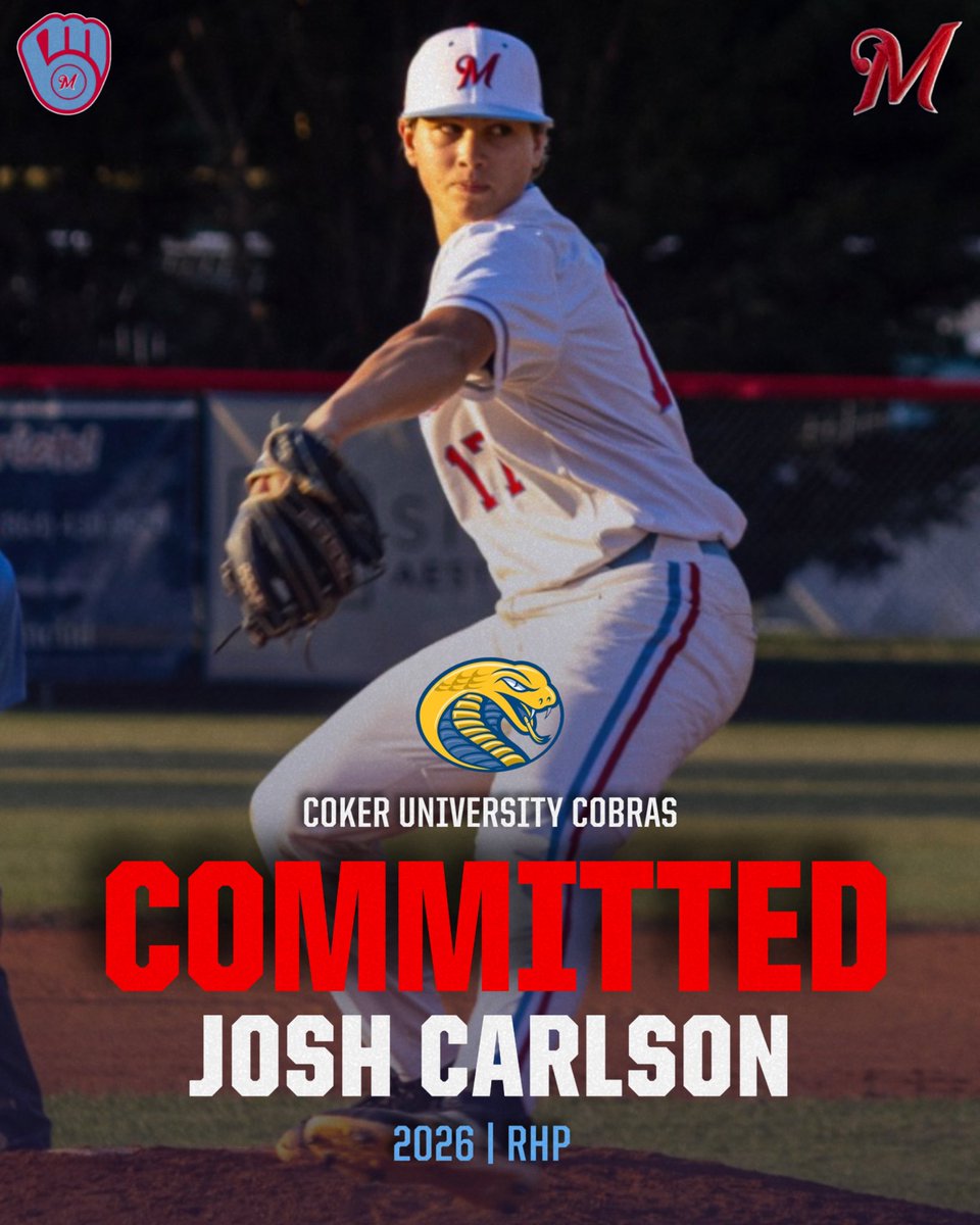 Congratulations to 2026 RHP <a href="/josh_carlson_26/">Josh.carlson_2026</a> on his commitment to <a href="/CokerU_Baseball/">Coker University Baseball</a>. #Pats