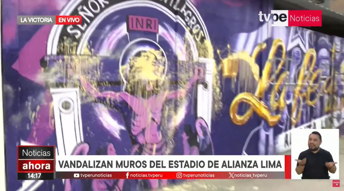 Quienes dañan la propiedad de nuestro <a href="/ClubALoficial/">Club Alianza Lima</a> serán denunciados y juzgados por la ley del hombre.
Pero quienes vandalizan la imagen del Señor de los Milagros no tienen valores ni códigos. Representan la miseria y el vacío del alma. 
La fe del pueblo 💜 siempre prevalece.