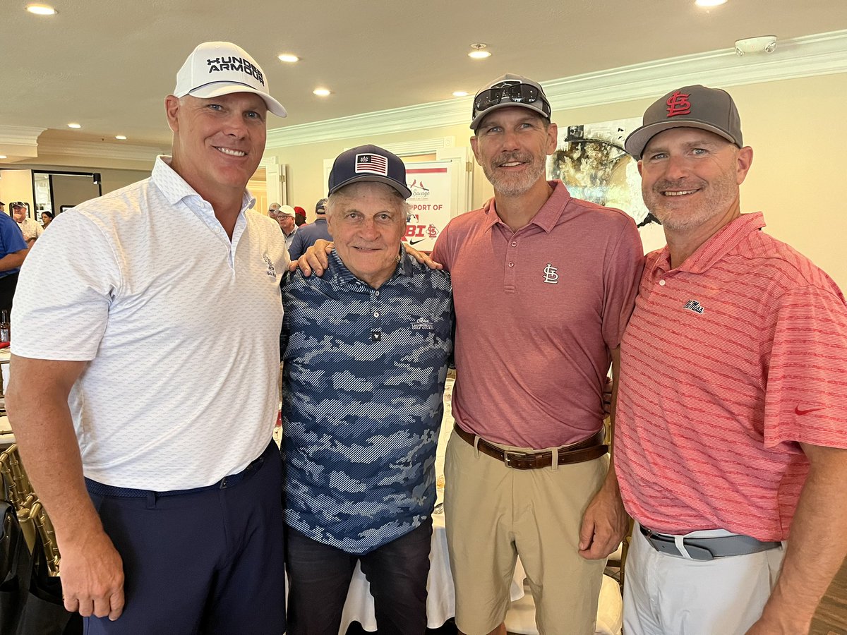 What an amazing day <a href="/CardinalsCare/">CardinalsCare</a> golf tournament to raise money for Stl community. 
Benes Boys and the GOAT! 🐐 <a href="/TonyLaRussa/">Tony La Russa</a>. Love being part of <a href="/Cardinals/">St. Louis Cardinals</a> Nation! #Family <a href="/adambenes29/">Adam Benes</a>