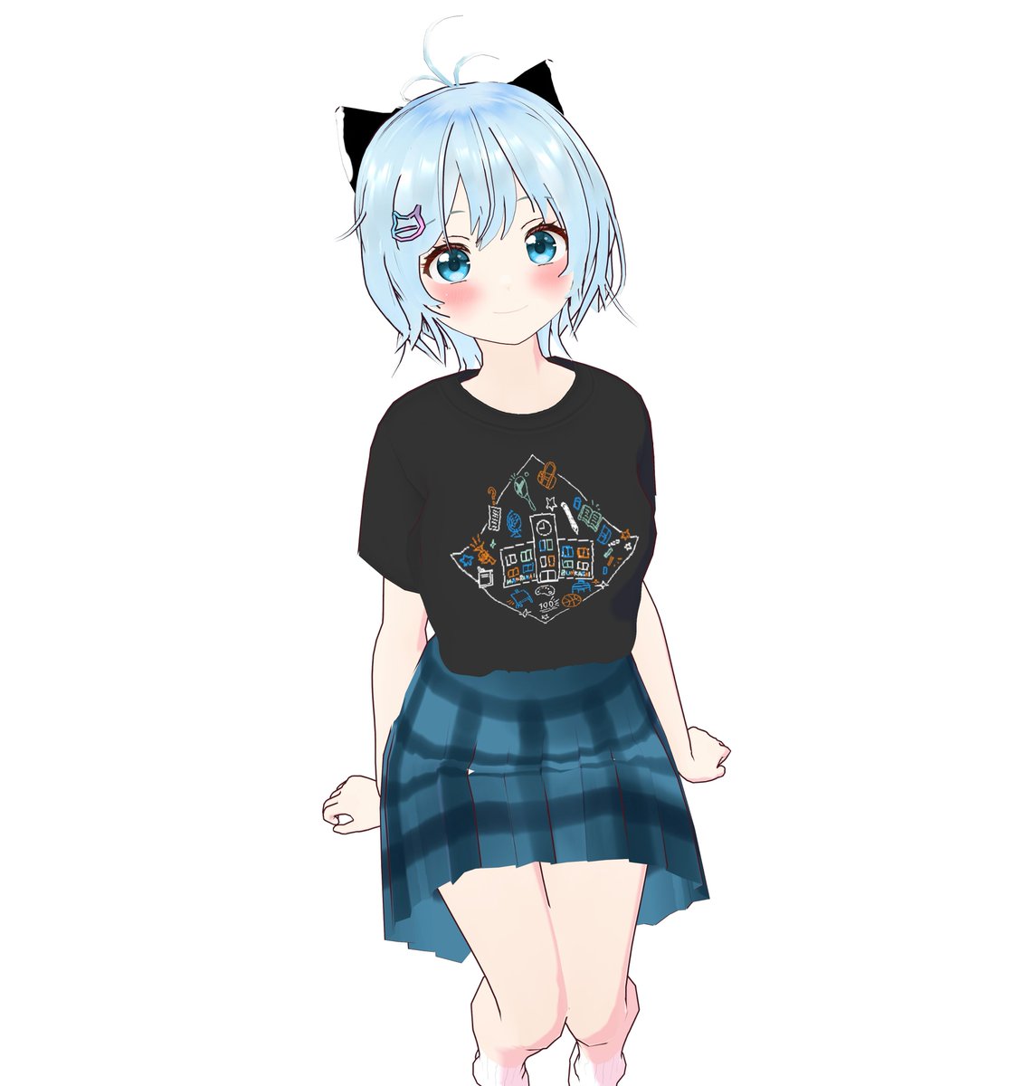 電脳少女YouTuberシロ 「#VRoid」|順風のイラスト