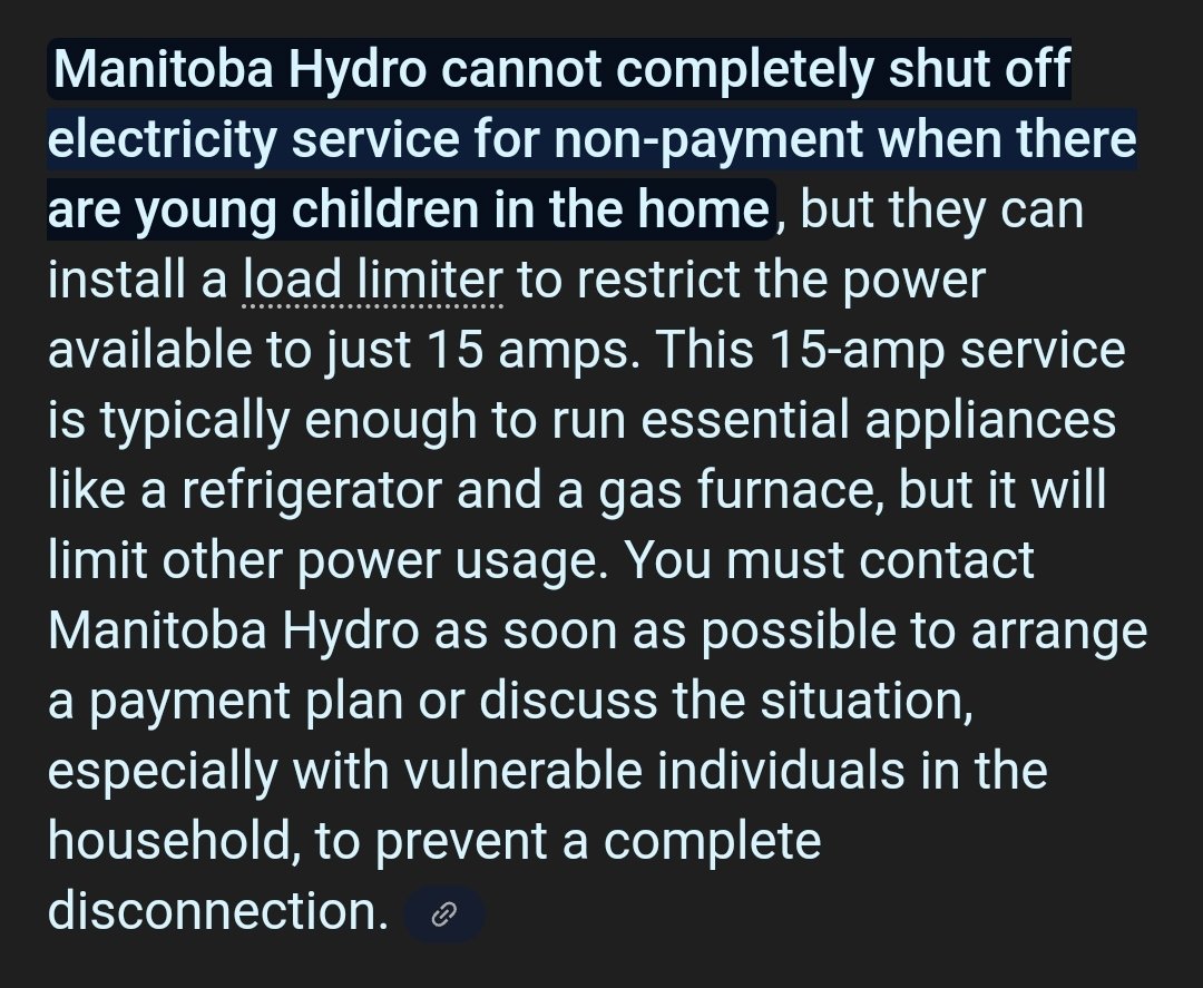 ImRJGameplays's tweet photo. @manitobahydro hey guys. Do you shut off power completely due to non payments when they are toddlers in the household?? A friend of mine got told that hydro would be completely shut off but she has 2 toddlers living in the household. But yet google says this: https://t.co/vklHiYgKWH