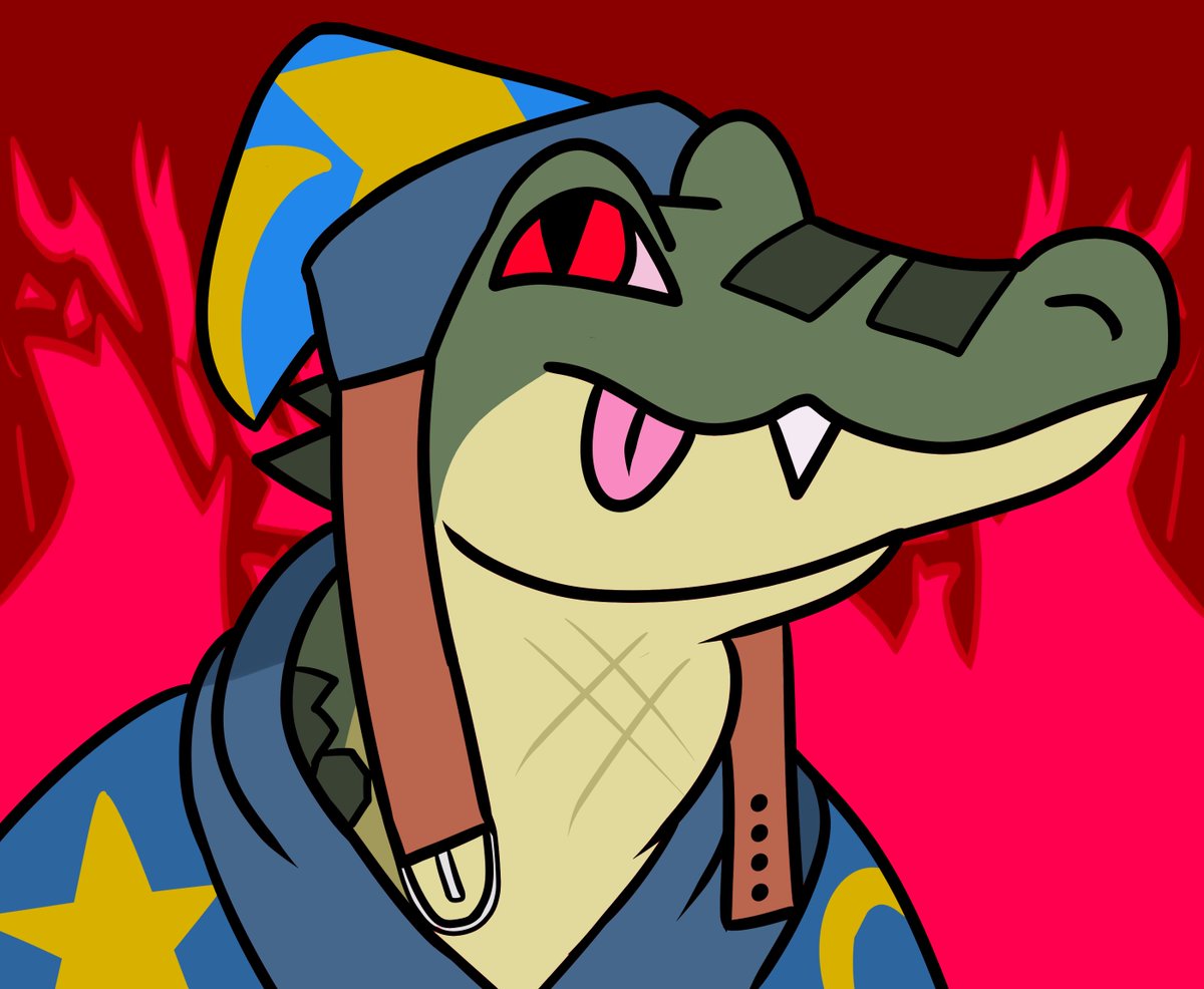 I drew a Gator today! He throws lots of fireballs! 🔥🐊