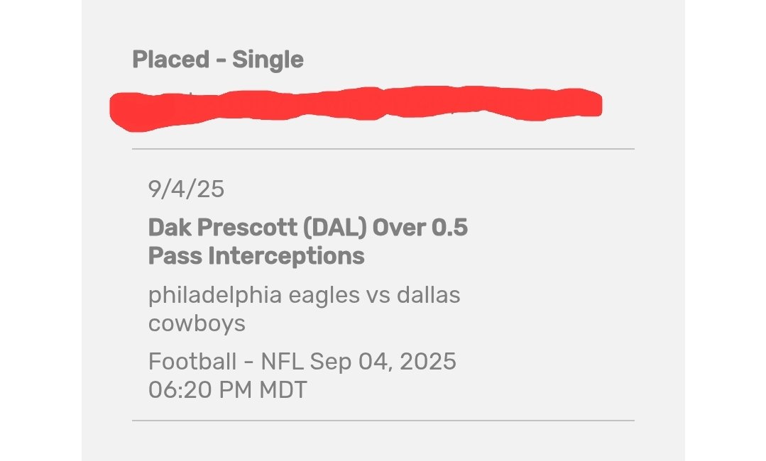 ForeverLean's tweet photo. 🐳🐳🐳🐳🌟🌟🌟🌟🌟🐳🐳🐳🐳
P.O.D.: Dak Prescott ov 0.5 int 
That's it lock it in put watev ..a on lets go We starting this season off right more to come lock in #dropin🪂 #NFLPicks #nfl #GamblingX #VMAs  #viral https://t.co/sUDItzizV1