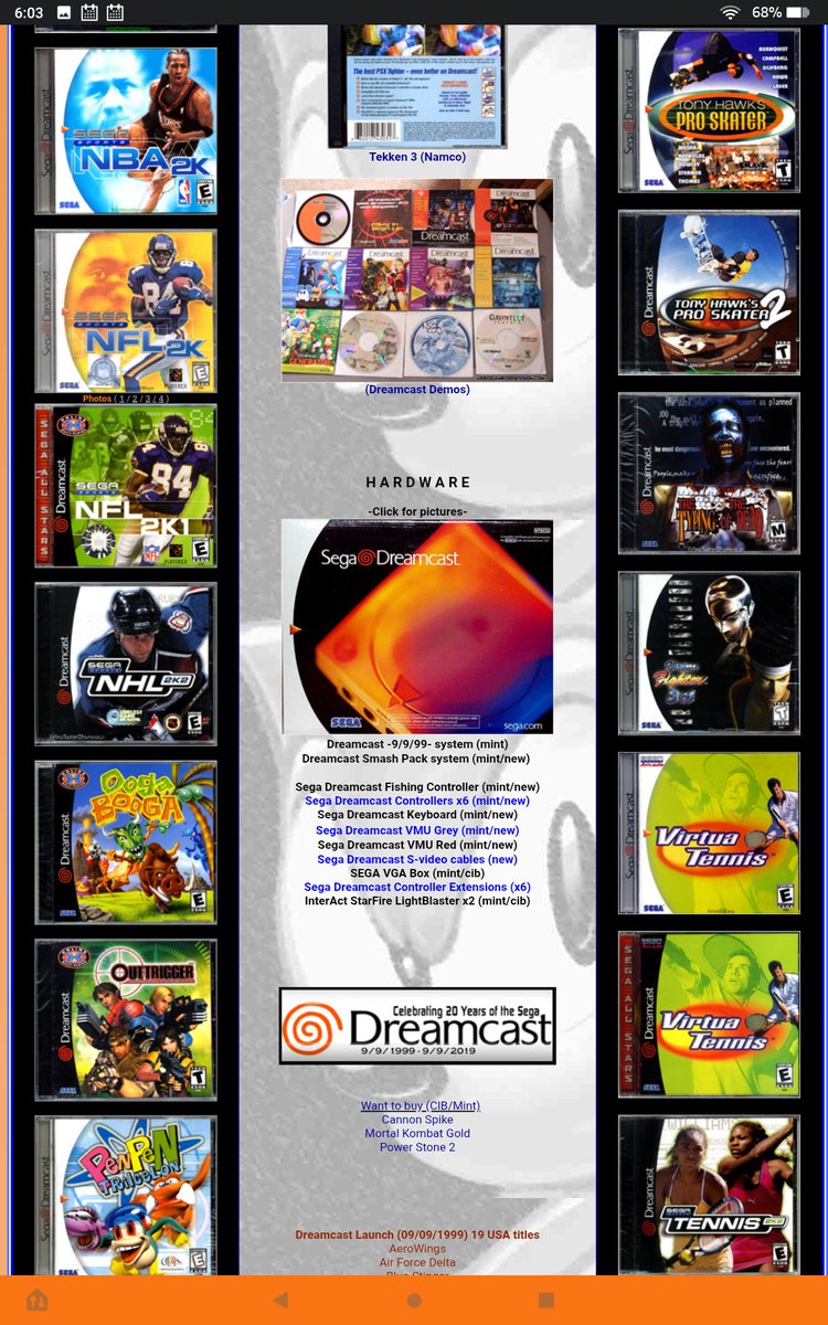Sega Dreamcast section updated on my collection webpage: videogameobsession.com/videogame/drea… #VGO