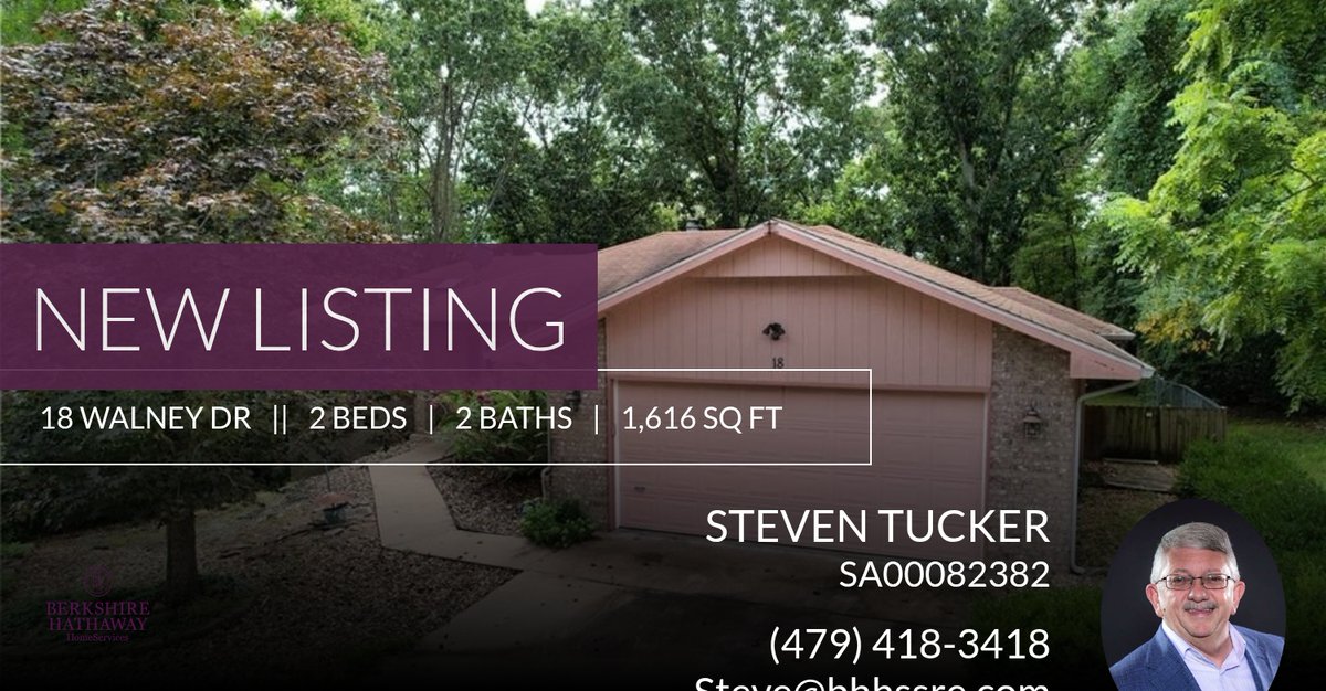 RealtorTucker's tweet photo. Take a look at my new listing that just hit the market. Reach out here or at (479) 418-3418 for more information! This is listed through my broker at Berkshire Hathaway HomeServices RE.

#BentonvilleArkansas #NorthwestArkansas... https://t.co/9QVbZSLe2O https://t.co/xKMwzOK7VX