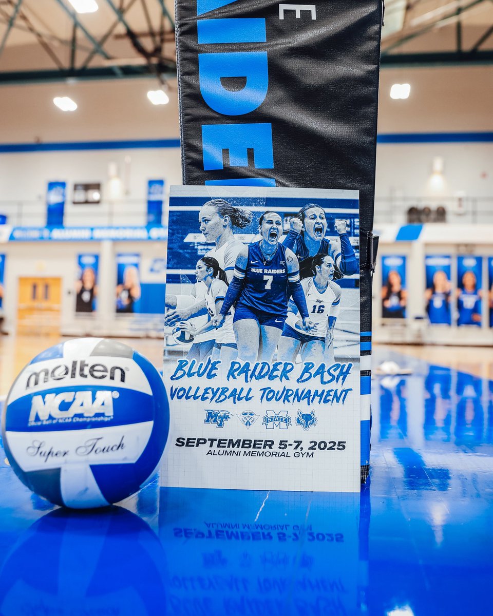 Come to the home tournament, take home a home tournament poster (while supplies last 😉)

See you this weekend Blue Raider Nation ⚡️

#BLUEnited