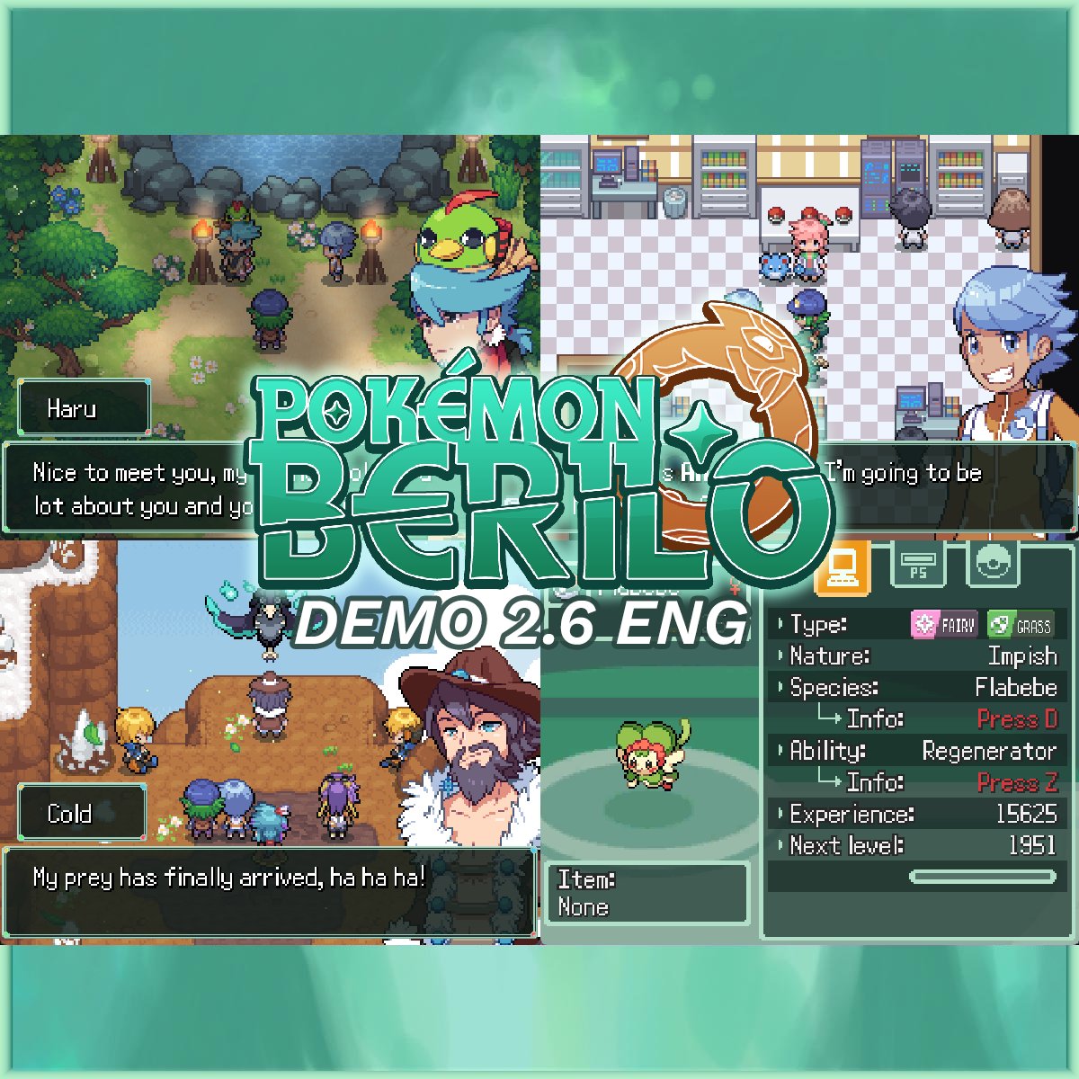 Pablus94's tweet image. 🟢🟩¡POKÉMON BERILO 2.6 🇪🇸&amp;amp; 🇬🇧!🟧🟠

Thank you for your patience, we now have the game in English. If you have any questions, please report them on the Discord😁

¡Actualización en la versión española!🆕

pastebin.com/G2D4h5t5

Support the release if you want more news!❤️🔄🗨️