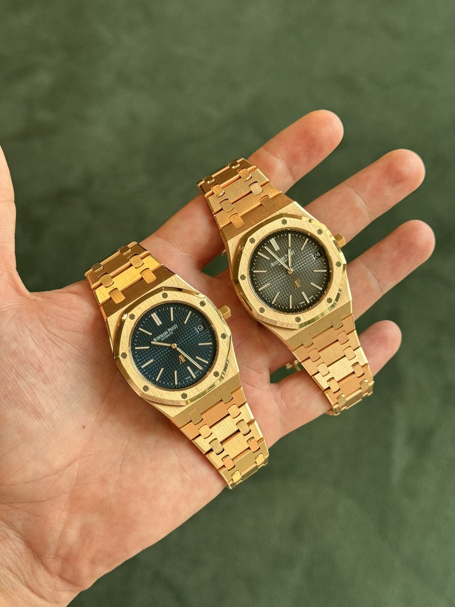 In the name of greatness 

We have two Audemars Piguet Jumbos 
Ref 15202or Blue dial
Ref 16202or Smoke dial