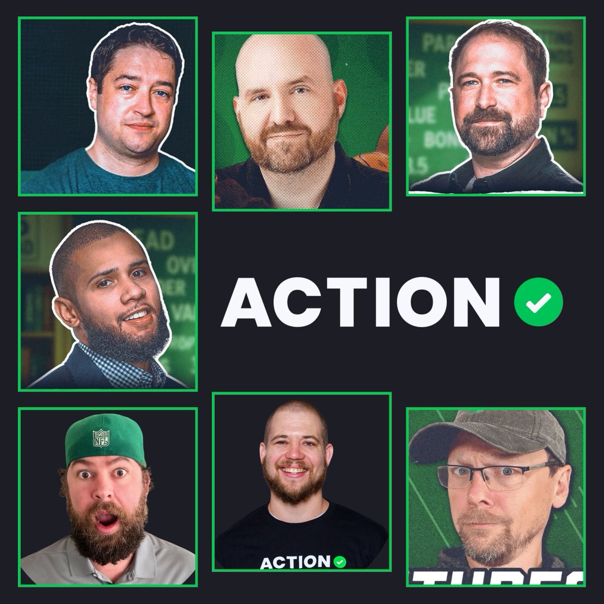 survivor_bowl's tweet photo. Action! A full cast of analysts enters the @survivor_bowl arena representing @ActionNetworkHQ. @The_Oddsmaker, @ChrisRaybon, @RotoDoc, @EastBreese, @gneiffer07, @Psychoward586, and @HPbasketball take their shot at the Survivor Bowl title. Welcome, Action Network crew. https://t.co/4Q05CnfXIy