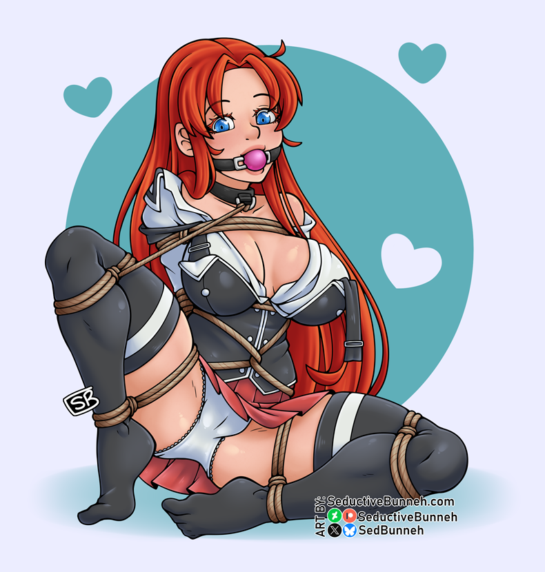 Commission of their OC: Sara, for one of my Patrons!! &gt;v&lt; 

Do you recognize this outfit, perhaps? 😏🥰

📖⬛️
#Commission #ych #nsfw