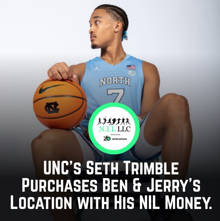 NIL_LLC's tweet photo. Huge Congrats to @UNC_Basketball Playmaker @sethtrim for securing the bag and then using it to secure his legacy. 

Seth just became the youngest ever, at 21yrs old, to own his very own @benandjerrys location. 

Now that’s taking it to the rim!
👀🏀💰

pic credit: @sethtrim https://t.co/NWuqYlJcov