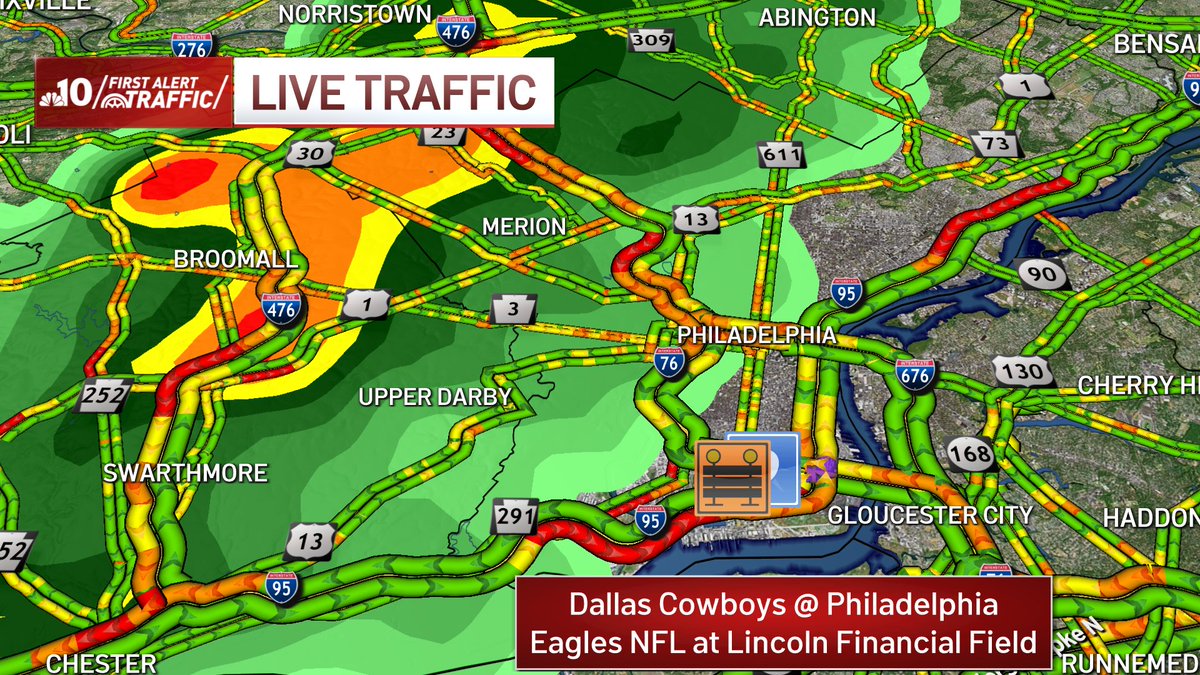 Rain on the way, and traffic heading to the Linc for tonight's NFL opener. <a href="/NBCPhiladelphia/">NBC10 Philadelphia</a>
